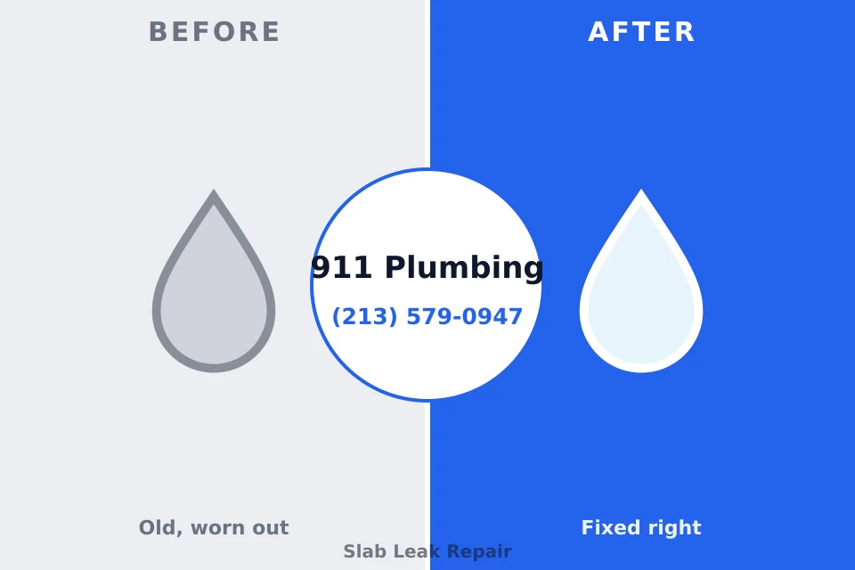 Before and after: plumbing repair Riverview, MO